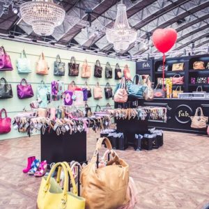 Chandelier hire for trade fair stand