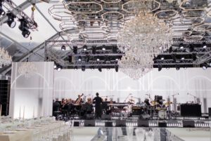 chandelier hire wedding