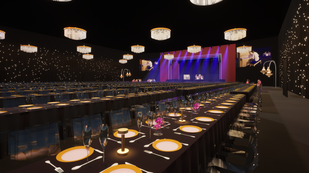 chandelier rental fashion week